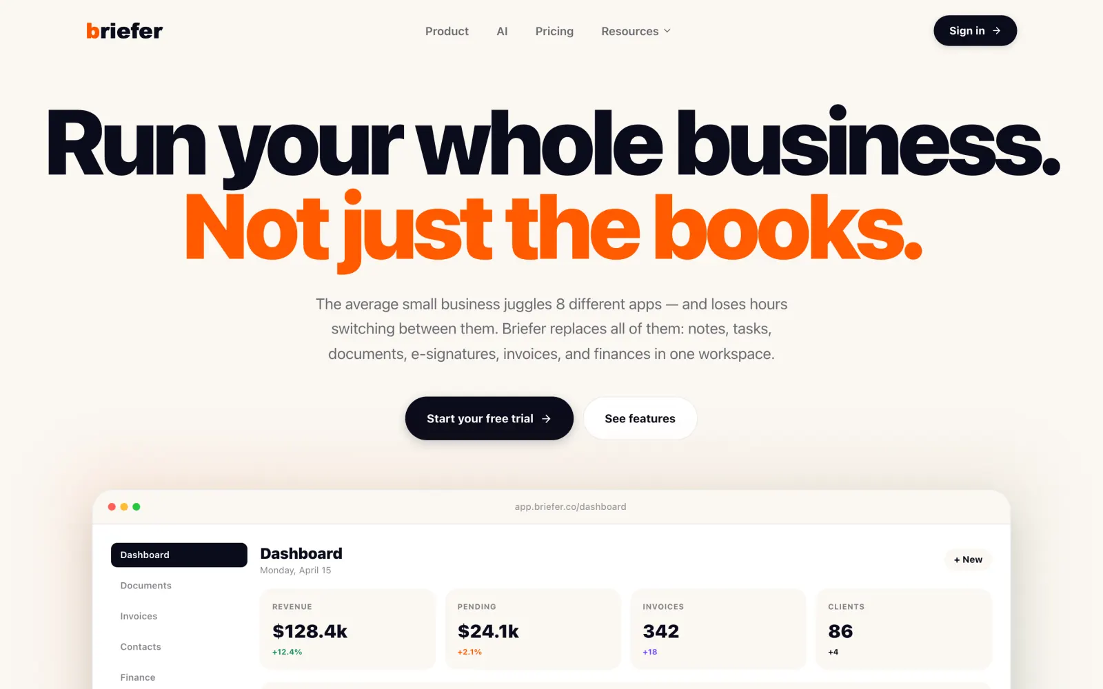 Briefer product
